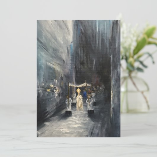 ユーチャーリ絵を描ズム行列のグリーティングカード カード (スタンド正面)