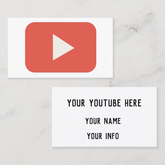 ユーチューブ 名刺 (正面/裏面)