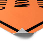 ユーティリティの作業前方建築道路標識 ポスター (角)