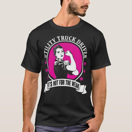 ユーティリティトラックの運転おもしろい者の豚の贈り物おもしろい Tシャツ (正面)