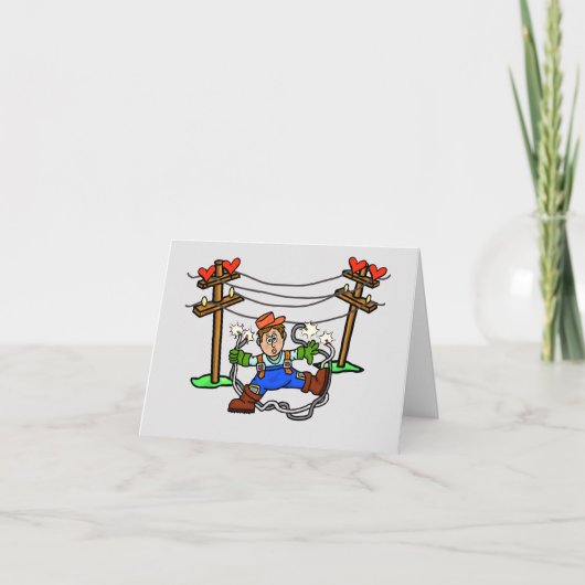 ユーティリティ作業員 ロマンチック バレンタインデー カード (正面)