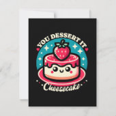 ユーデザートイット – Cheesecakeかわいい シーズンカード (正面)
