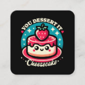ユーデザートイット – Cheesecakeかわいい スクエア名刺 (正面)