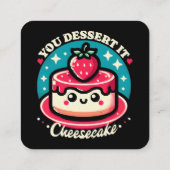 ユーデザートイット – Cheesecakeかわいい スクエア名刺 (裏面)