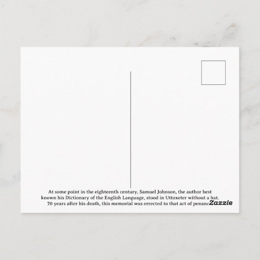 ユートキセター博士ジョンソン記念館 ポストカード (裏面)