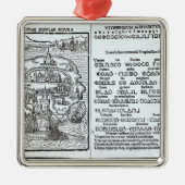 ユートピアおよびアルファベットの島の地図 メタルオーナメント (正面)