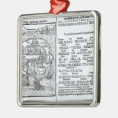 ユートピアおよびアルファベットの島の地図 メタルオーナメント (左)