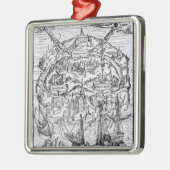 ユートピアの島、本のfrontispieceの地図 メタルオーナメント (左)