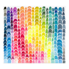 ユートピアの虹の水彩色チャートのパターン フォトプリント           