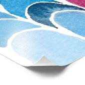 ユートピアの虹の水彩色チャートのパターン フォトプリント            (角)