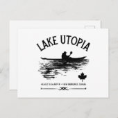 ユートピア湖ニューブランズウィックカナダレイクス – カヤーカー シーズンポストカード (正面/裏面)