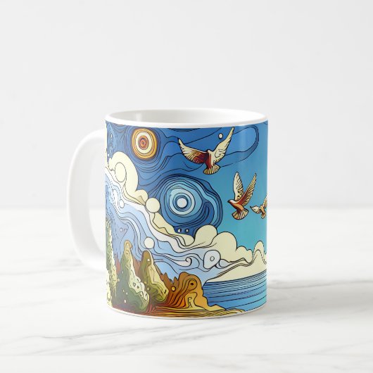 ユートピア コーヒーマグカップ (正面左)