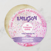 ユードーナツは、ドーナ恋しく思ツのパーティー、甘さを求めている 招待状 (正面/裏面)