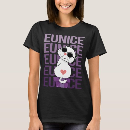 ユーニスという名の愛らしい猫 Tシャツ (正面)