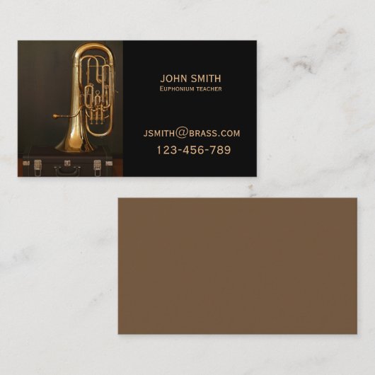 ユーフォニアムの真鍮の先生か個人教師 名刺 (正面/裏面)