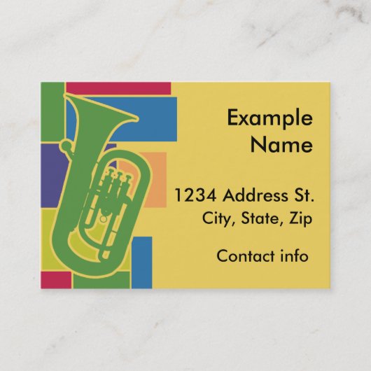 ユーフォニアムのColorblocksのプロフィールカード 名刺 (正面)