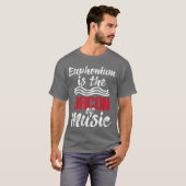 ユーフォニアムは音楽のベーコン ユーフォニアム奏者 マーチン Tシャツ (正面フル)