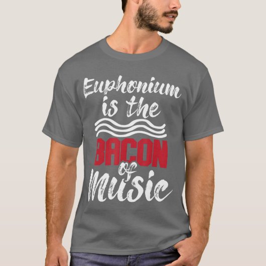 ユーフォニアムは音楽のベーコン ユーフォニアム奏者 マーチン Tシャツ (正面)