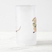 ユーフォニアムを遊んでいる猫 フロストグラスビールジョッキ (中央)