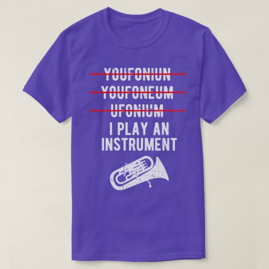 ユーフォニアムマーチおもしろいングバリトン1 Tシャツ (デザイン正面)