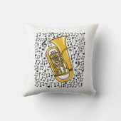 ユーフォニアムミュージカルノートブラスミュージシャン クッション (裏面)