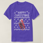 ユーフォニアム醜いクリスマスユーフォニウムスト真鍮ムシチ Tシャツ (デザイン正面)