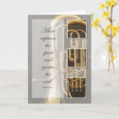 ユーフォニアム音楽誕生日 カード (黄色い花)