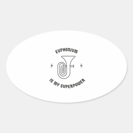 ユーフォニウムは私の超大国だ 楕円形シール (正面)