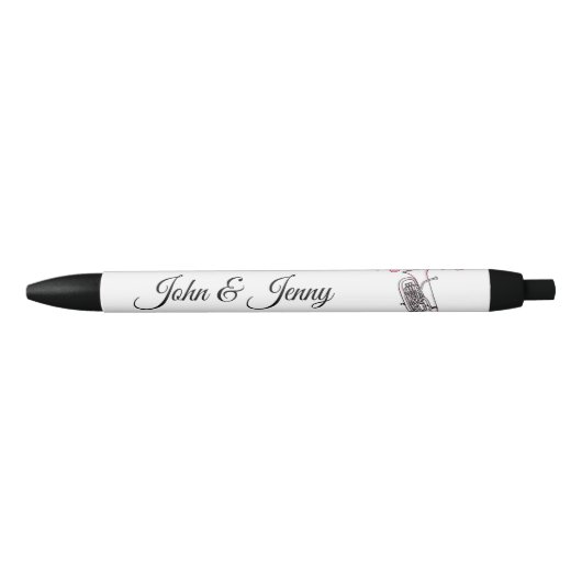 ユーフォニウムミュージシャンカスタムウェディングフライトギフト 黒ボールペン (正面)