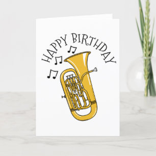 ユーフォニウム誕生日カードブラスミュージシャン サンキューカード