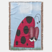 ユーフォリおもしろいック・レディバグ スローブランケット (正面縦)