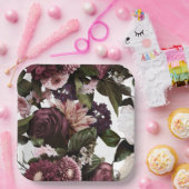 ユーフォリアブラック結婚フローラ紙プレート ペーパープレート (パーティー)