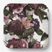 ユーフォリアブラック結婚フローラ紙プレート ペーパープレート (正面)