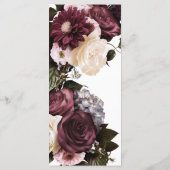 ユーフォリアブルゴーニュとピンクのフローラ結婚ブーケ メニュー (裏面)