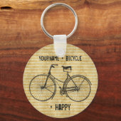 ユープラスバイシクルエイトハッピーバイクイエロー キーホルダー (正面)