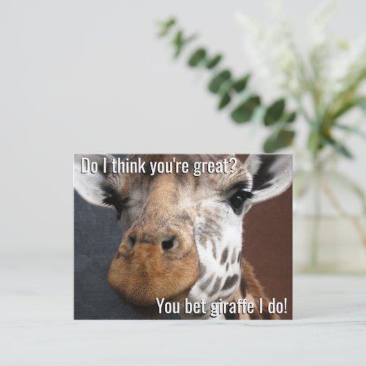 ユーベットキリン勇気付けられるはがき ポストカード (スタンド正面)