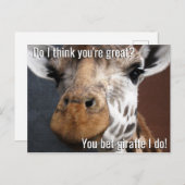 ユーベットキリン勇気付けられるはがき ポストカード (正面/裏面)