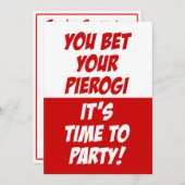 ユーベットユアピエロギパーティーポーランドファミリー懇親会 招待状 (正面/裏面)