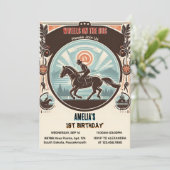 ユーホースカウボーイケンタッキーダービーパーティー1st誕生日 招待状 (スタンド正面)