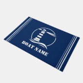 ユーボートまたはネームクラシック航海のライトハウス ドアマット (アングル)