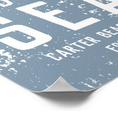 ユーマイズザシービーチハパーソナライズされたウスプリント ポスター (角)