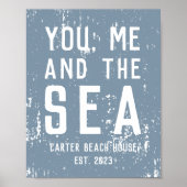 ユーマイズザシービーチハパーソナライズされたウスプリント ポスター (正面)