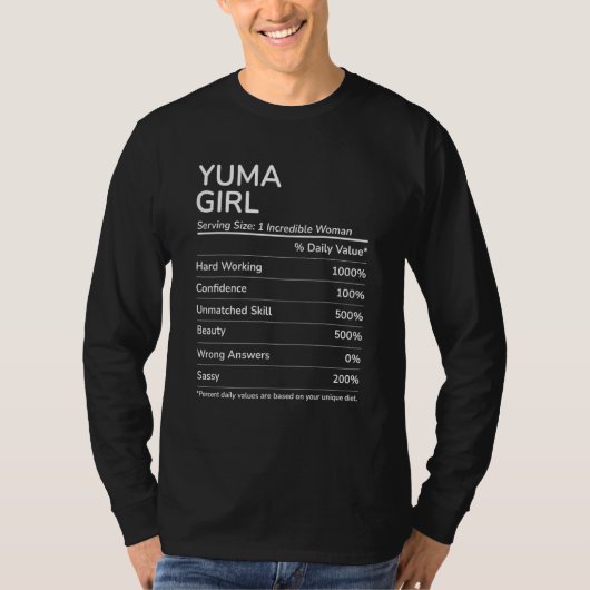 ユーマ女子 おもしろ アリゾナ出身 Tシャツ (正面)