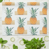 ユーミーパ淡い色のステルパイナップルプリントフルーツ キッチンタオル (折り畳み)