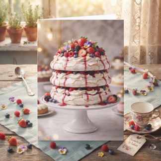 ユーミー スイート パブロバ ケーキ | お誕生日おめでとう カード