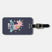 ユーモおもしろいアユニコーンVibeのみ ラゲッジタグ (正面横)