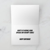 ユーモおもしろいーハッピーバースデー カード (内部)