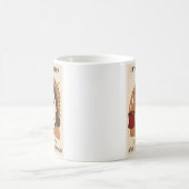 ユーモおもしろいーヴィンテージレトロ頭が切れる女性 コーヒーマグカップ (中央)