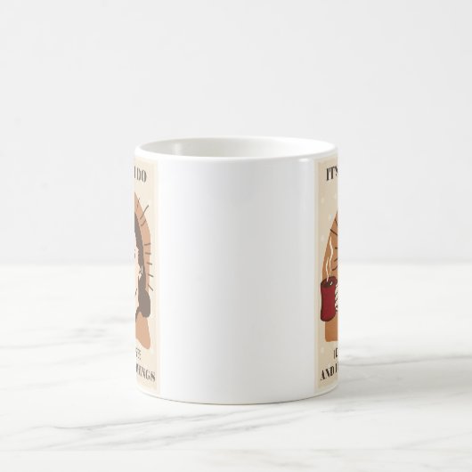 ユーモおもしろいーヴィンテージレトロ頭が切れる女性 コーヒーマグカップ (中央)