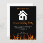 ユーモおもしろいー引っ越し祝いパーティーパーティの招待状 (正面/裏面)